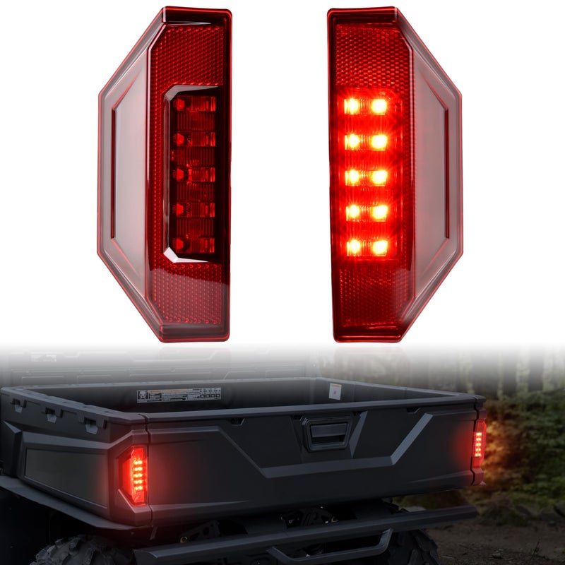 SAUTVS UTV Tail Lights for Polaris Ranger 1000 900 570/ General, Red LED Taillights Rear Brake Stop Lights for Polaris Ranger 900 XP 1000 570 Full Size RGR General 2015-2020 Accessories (2PCS) - Image 1